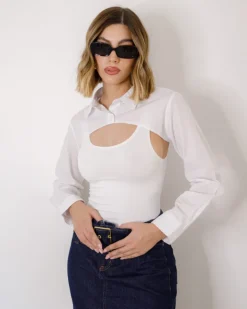 Camicia bolero in cotone – 23W18003slcb