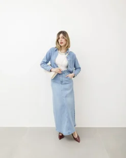 Camicia crop in denim – 8554