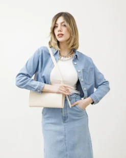 Camicia crop in denim – 8554