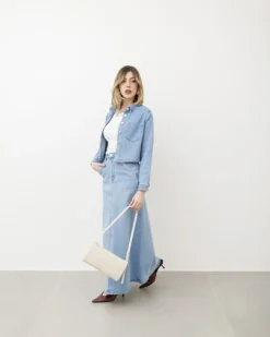 Camicia crop in denim – 8554