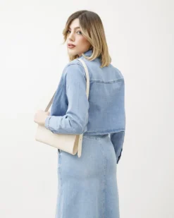 Camicia crop in denim – 8554