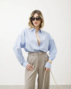Camicia in cotone a righe – H7651