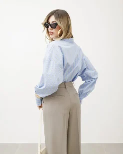 Camicia in cotone a righe – H7651