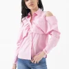 Camicia in cotone con aperture – 12000 slcb