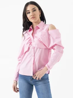 Camicia in cotone con aperture – 12000 slcb