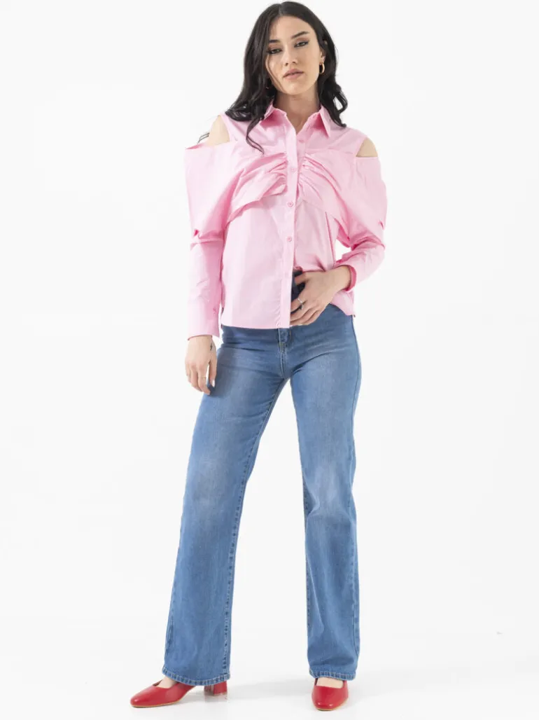 Camicia in cotone con aperture – 12000 slcb