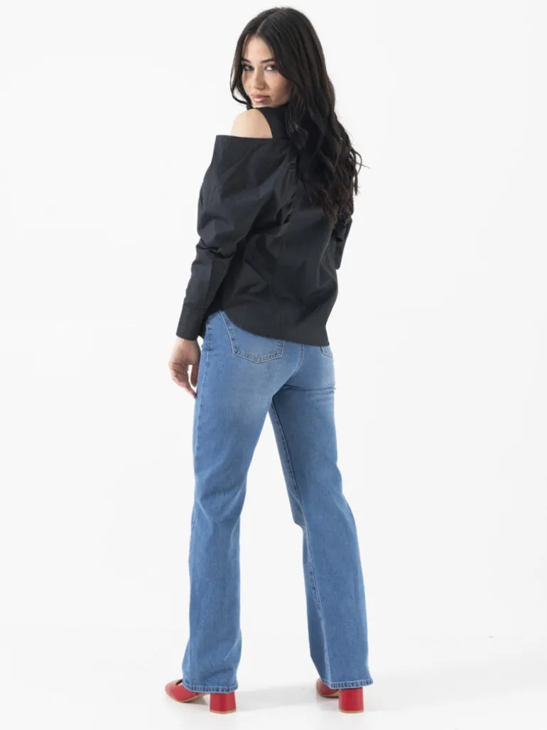Camicia in cotone con aperture – 12000 slcb