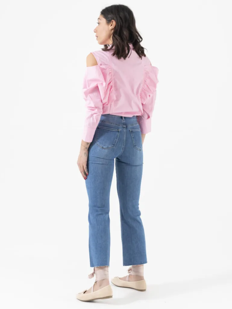 Camicia in cotone con aperture – 12000 slcb