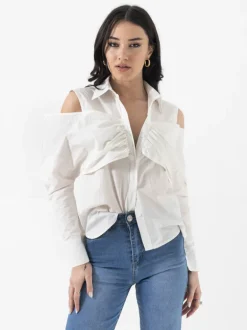 Camicia in cotone con aperture – 12000 slcb