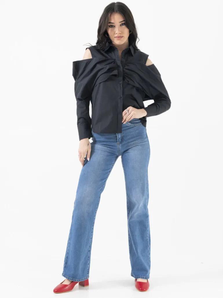 Camicia in cotone con aperture – 12000 slcb