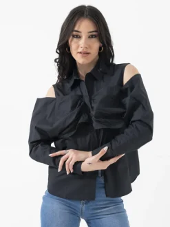 Camicia in cotone con aperture – 12000 slcb
