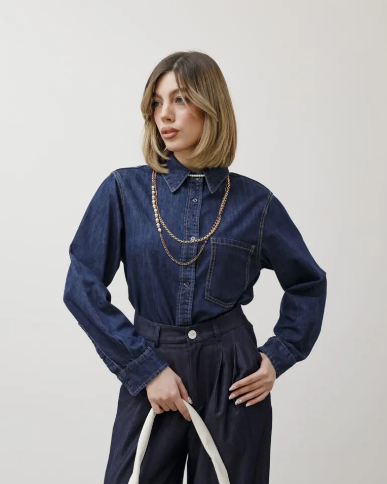 Camicia in denim con tasca – K769-K780 slc