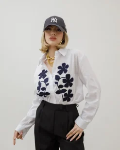 Camicia in tessuto con ricami – 5435 slc