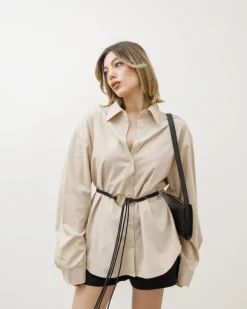 Camicia in viscosa con colletto – 43078