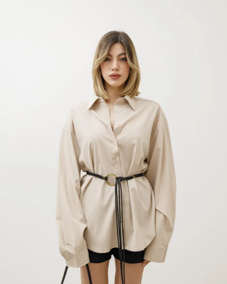 Camicia in viscosa con colletto – 43078