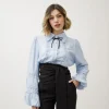 Camicia in viscosa con fiocco – 8195