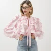 Camicia in viscosa con rouches – 8170