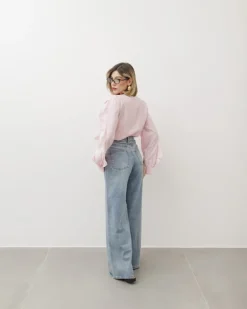 Camicia in viscosa con rouches – 8170