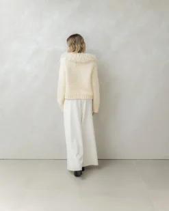 Cardigan con colletto eco-fur – CHB5533