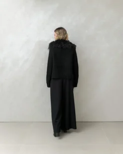 Cardigan con colletto eco-fur – CHB5533