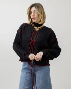 Cardigan con fiocchetto – PL7056