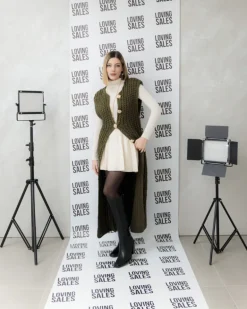 Cardigan lungo con bottoni – CHB7893