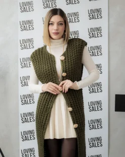 Cardigan lungo con bottoni – CHB7893