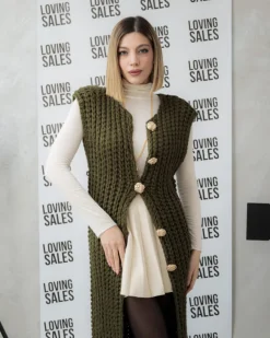 Cardigan lungo con bottoni – CHB7893