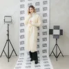 Cardigan lungo lavorato con cintura – CHB5628
