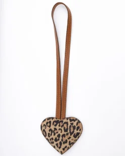 Charms in pelle con cuore ANIMALIER CUOIO – LOVING BAGS
