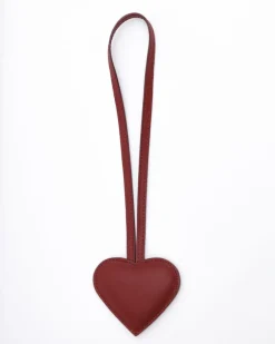 Charms in pelle con cuore BORDEAUX- LOVING BAGS