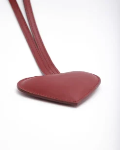 Charms in pelle con cuore BORDEAUX- LOVING BAGS