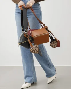Charms in pelle con cuore ANIMALIER CUOIO – LOVING BAGS