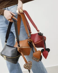 Charms in pelle con cuore NERO – LOVING BAGS