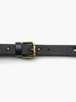 Cintura doppio giro in pelle con borchie – 150020