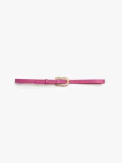 Cintura in pelle con fibbia oro strass – 1481/20