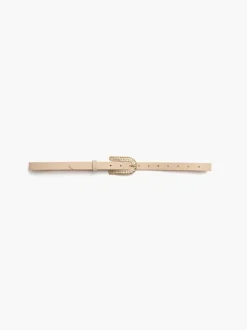Cintura in pelle con fibbia oro strass – 1481/20