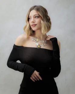 Collana argento multistrato con pendenti – ECL2033