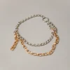 Collana catena cobinata bicolor – ECL1867