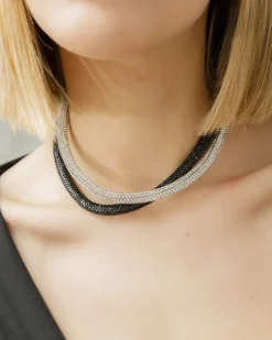 Collana choker con strass – 884825