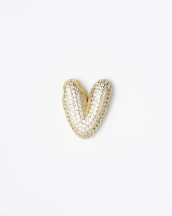 Collana con ciondolo lettera big con strass – SV1897