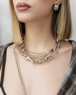 Collana girocollo trama catena combinata – ECL2147