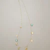 Collana in acciaio con pietre e nappina – ECL2153
