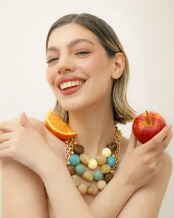 Collana in acciaio con pietre sfumate – ECL2069