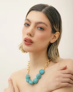 Collana in acciaio con pietre – ECL2060