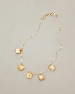 Collana in acciaio con pietre in resina – ECL2052