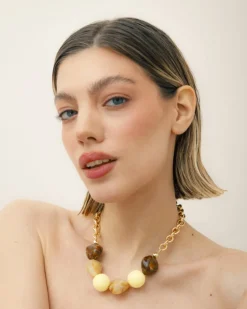 Collana in acciaio con pietre sfumate – ECL2069
