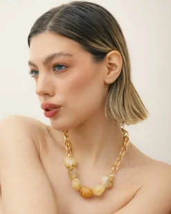 Collana in acciaio con pietre – ECL2060