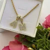 Collana intrecciata con lettera – sv10