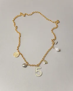 Collana lunga con pendenti oro – ECL2122